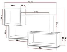 two white cabinets are shown with measurements for the wall and cabinet space in front of them