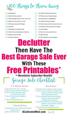 the best garage sale ever with free printables for $ 10 00 each or more