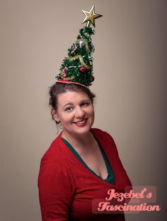 Christmas Tree Ugly Christmas Fascinator by JezebelsFascination Sweater Ornaments, Christmas Tree Light Up, Green Tinsel, Tacky Sweater, Christmas Tree Hat, Tinsel Christmas Tree, Tacky Christmas Sweater, Funny Christmas Ornaments, Tacky Christmas