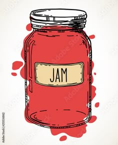 jam jar with the word jam on it