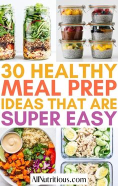 30 healthy meal prep ideas that are super easy