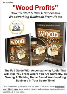 two dvd's with the title wood products on them and an image of a man working