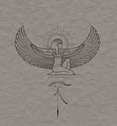 an image of the egyptian god with wings