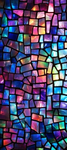 an abstract mosaic pattern made up of multicolored glass tiles stock photo - 1307982