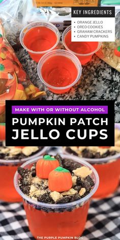 pumpkin patch jello cups with text overlay