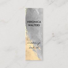 a bookmark with the words veronica walters written in gold on it