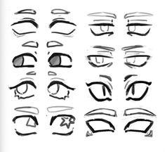 an image of different eyes drawn in black and white with the words, how do you draw