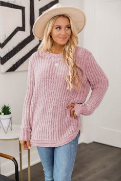 Outfit For Pictures, Heart Blush, Pink Oversized Sweater, Blush Pink Sweater, Oversized Sweater Outfit, Pull Rose, Pullover Outfit, Trendy Sweaters, Classic Sweater