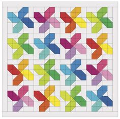 an image of a colorful quilt with many different colored arrows on the front and back