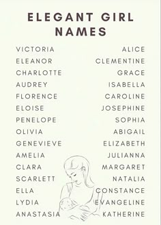 an image of a woman's names in black and white on a sheet of paper