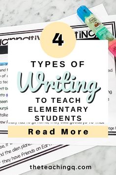 the four types of writing to teach elementary students read more than they have ever heard