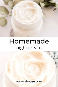 Diy Night Face Cream, Diy Face Lotion Anti Aging, Homemade Cold Cream Skin Care, Natural Anti Aging Skin Care Homemade, Homemade Night Cream For Face, Diy Night Cream For Clear Skin, Diy Night Cream For Glowing Skin, Homemade Night Cream For Glowing Skin, Night Cream Homemade