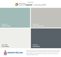 the color scheme for colorsnap visualizer is shown in gray, blue and white