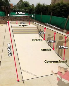 a diagram showing the location of an above ground swimming pool