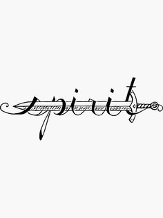 the word faith written in cursive writing on a white background with black ink