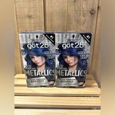 Lot Of 2 Schwarzkopf Got2b #1 Metallic Brand Metallics Permanent Hair Dye Color M67 - Blue Mercury Cream New In Box Got2b Metallics, Permanent Hair Dye Colors, Schwarzkopf Got2b, Permanent Hair Dye, Hair Color For Women, Hair Dye, Textured Hair, Dyed Hair, Womens Hairstyles