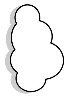 a black and white drawing of a cloud