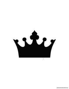 a black and white silhouette of a crown