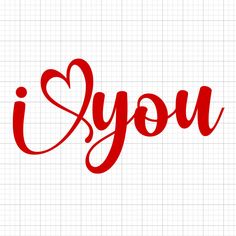 the word i love you written in red ink