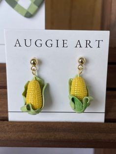 the earring is made out of corn on the cob