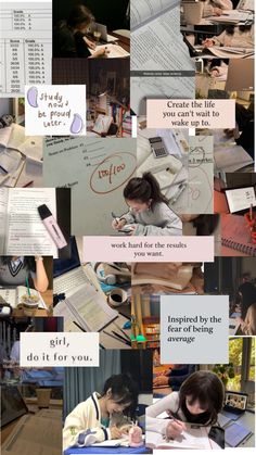 a collage of photos with words and pictures