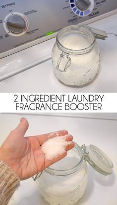 two images show how to make homemade laundry detergent