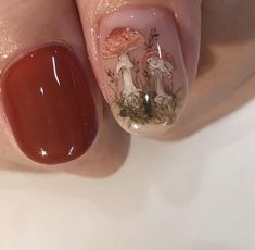 Nails Art Aesthetic, Water Color Nails, Asian Nails, Instagram Autumn, Really Cute Nails, Nail Arts