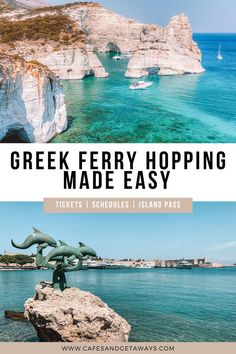 the greek island hopping made easy with text overlay