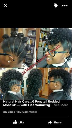 Faux Mohawk, Hairstyle Videos, Twisted Hair, Kid Braid Styles, Mohawk Hairstyles, Bantu Knots, Black Curly, Natural Hair Updo