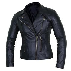 Elegant Black Leather Biker... Alternative Fashion Winter, Pink Biker Jacket, Leather Top Hat, Purple Leather Jacket, Black Leather Jackets, Leather Blazer Women, Black Biker Jacket, Designer Leather Jackets, Leather Jackets For Men