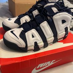 Brand New 100% Authentic Size 13 Nike Air More Uptempo Olympic. I Purchased These In 2016 And Still Have The Original Receipt. There Are In Perfect Condition. Uptempo Outfit, Red Air Max, Nike Uptempo, Air Nike, Nike Air Flight, Flyknit Racer, Nike Air More Uptempo, Nike Air More, All Nike Shoes