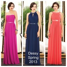 three different styles of dresses for women