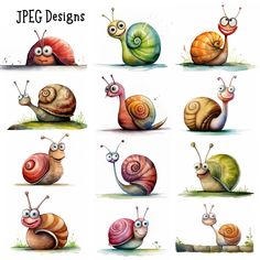 some very cute snails with big eyes