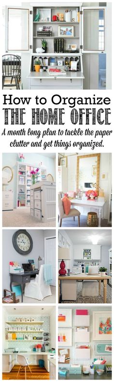 how to organize the home office and craft room with lots of storage space in it