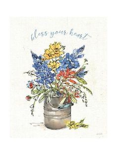 there is a card with flowers in a pot on the front, and an inscription below it that says, those you trust