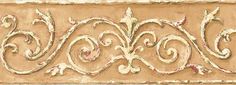 a white wallpaper border with an ornate design