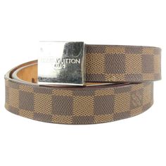 Louis Vuitton 75/30 Damier Ebene Belt 3LV325V Date Code/Serial Number: LB1013 Made In: Spain Measurements: Length: 35.75" Width: .1" Height: 1" OVERALL GOOD minus CONDITION ( 6.75/10 or B- ) Signs of Wear: Length in Inches to First Hole: 27.5" Length in Inches to Last Hole: 31.5" Size: 75/30 Front Side of Strap: Very Minor Scuffing, Very Minor Marks Back Side of Strap: Minor Darkening, Minor Fading Strap Edges: Minor Canvas Separation From Leather Holes: Very Minor Scuffing Buckle: Some Scratche Louis Vuitton Belt, Damier Ebene, Casual Fashion, Fashion Accessories, Louis Vuitton, Buckle, Signs, Leather