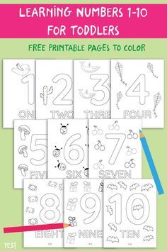 printable numbers for toddlers to color