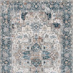 Featuring a classic motif veiled in an antiqued patina, this easy-care rug is woven of polyester and viscose for long-lasting durability and easy maintenance.40% polyester and 6% viscoseColors: Blue with Beige and Ivory accentsFinished edgesResists fading and stainsFor indoor useAdd a rug pad (sold separately) ) for increased cushion underfoot and to prevent slidingVacuum regularly; spot clean as neededFully clean by rinsing with water and a mild detergent; allow to air dryImported. Indoor Rugs, Guest Bedroom, Home Deco, Rug Pad, Patina, Area Rug, This Is Us, Area Rugs, Long Lasting