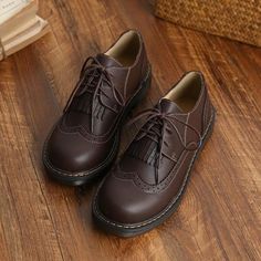 Dr Shoes, Dark Academia Fashion, Round Toe Shoes, Work Party, Swag Shoes, Mori Girl, J Fashion, Dream Shoes, Trendy Shoes