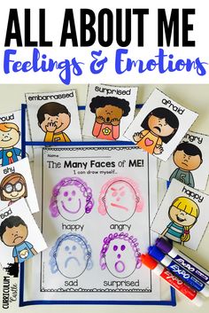 all about me feelings and emotions activities for kids to practice their feelings in the classroom