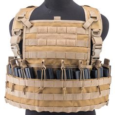 the back of a body armor with multiple magazines in it