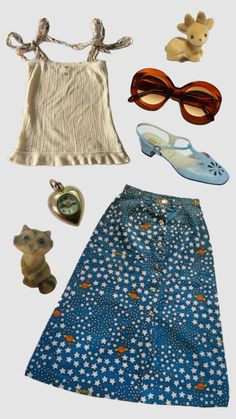 #outfit #vintage #vintagefashion #70s #60s #aesthetic #coquette #pinterest 60s Summer Outfits, Summer 70s, 60s Summer, Art Teacher Outfits, 60s Aesthetic, Outfit Vintage, Aesthetic Fits