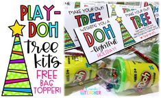 play doh bag with free printables for the kids to make it look like they