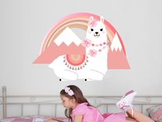 "NEW Llama Wall Decal for Girls Bedroom. Llama and Flowers Nursery Room Decor. Alpaca Llama Custom Decals. Llama Theme Decor. Llama Gift  ------------------------------------------ Welcome, Welcome, Welcome! ★ SIZE OF THE DECAL ★  Approximate Item Sizes: 10\" Tall x 15\" Wide 15\" Tall x 22\" Wide 22\" Tall x 32\" Wide 28\" Tall x 41\" Wide 36\" Tall x 52\" Wide *Picture may not reflect true size. It can be bigger for showing purpose. It helps you to watch all details. ✓ Don't see the size you n Flowers Nursery, Llama Gifts, Nursery Decals, Flower Nursery, Big Girl Rooms, Nursery Room Decor, Custom Decals, Big Girl, Girl Room