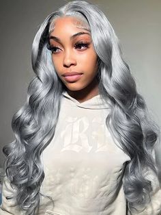 Product Details Type Wear Go Pre Cut Lace Wig Density 180% Hair Color Grey Color Texture Straight/Body Wave/Water Wave/Kinky Curly/Deep Wave/Loose Deep... Hair Quality 100% Virgin Hair from One Donor, Can be dyed, bleached Lace Swiss HD Lace Hairline Pre-plucked Natural Hairline Wig Cap Dome cap with elastic band, No combs inside Cap Size Medium Size Cap (22.5-23inch) Last For One more year Processing 1-10 Working Days before shipment Delivery Fast Free Shipping, USA (2-4 Bdays), others (3-5 Bda Body Wave Wigs, Brazilian Virgin Hair Body Wave, Frontal Wig Hairstyles, Long Curly Wig, Grey Wig, Human Hair Color, Remy Human Hair Wigs, Ombre Wigs, Body Wave Wig