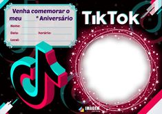 an advertisement for tiktok in spanish with the image of a musical note and stars