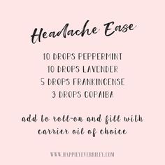 Diy Headache Relief, Natural Headache Relief, Natural Headache, Roller Bottle Recipes, Homemade Essential Oils, Doterra Essential Oils Recipes, Essential Oils For Headaches, Young Living Essential Oils Recipes