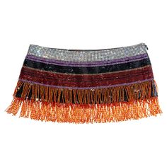 ▪ Archival Dolce & Gabbana Micro Mini Skirt ▪ Spring-Summer 2000 ▪ Multicoloured striped bugle bead design ▪ Swarovski crystal mesh waistband ▪ Tired beaded fringe trim ▪ Sequin underlay ▪ Silk Lining ▪ Length: 25.5 cm / 10" ▪ Size: IT40 - FR36 - UK8 - US4 ▪ Fabric: 50% Silk, 25% Acetate, 25% Polyester ▪ Made in Italy The photographs presented in this listing, with the exception of any reference or runway imagery, require proper credit to be attributed to the copyright owner, in order to perform Embellished Mini Skirt, Beaded Mini Skirt, Summer Embellished Multicolor Skirt, Colorful Copenhagen Style, Beaded Skirt Outfit, Grailed Clothing, Mini Skirt Runway, Bead Skirt, Patterned Outfits