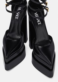 Wersace Shoes, Versace Leaf Heel, Nude Platform Heels Versace, Tom Ford Disco Platform, Black And Gold Versace Shoes, Versace Double Platform, Versace Platform Heels Grey, Shoe Closet Heels, Versace Collection 2022